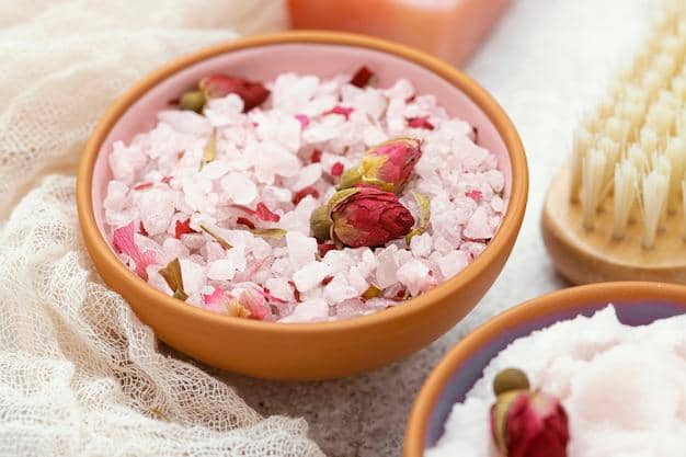ilustrasi bath salt rose