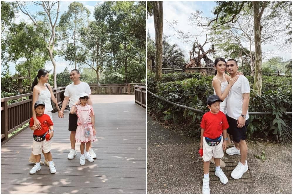 Keluarga Anissa Aziza ke Singapore Zoo.