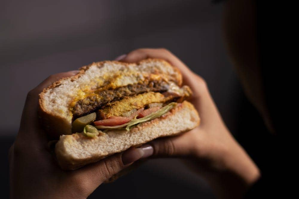 ilustrasi sandwich beef slice