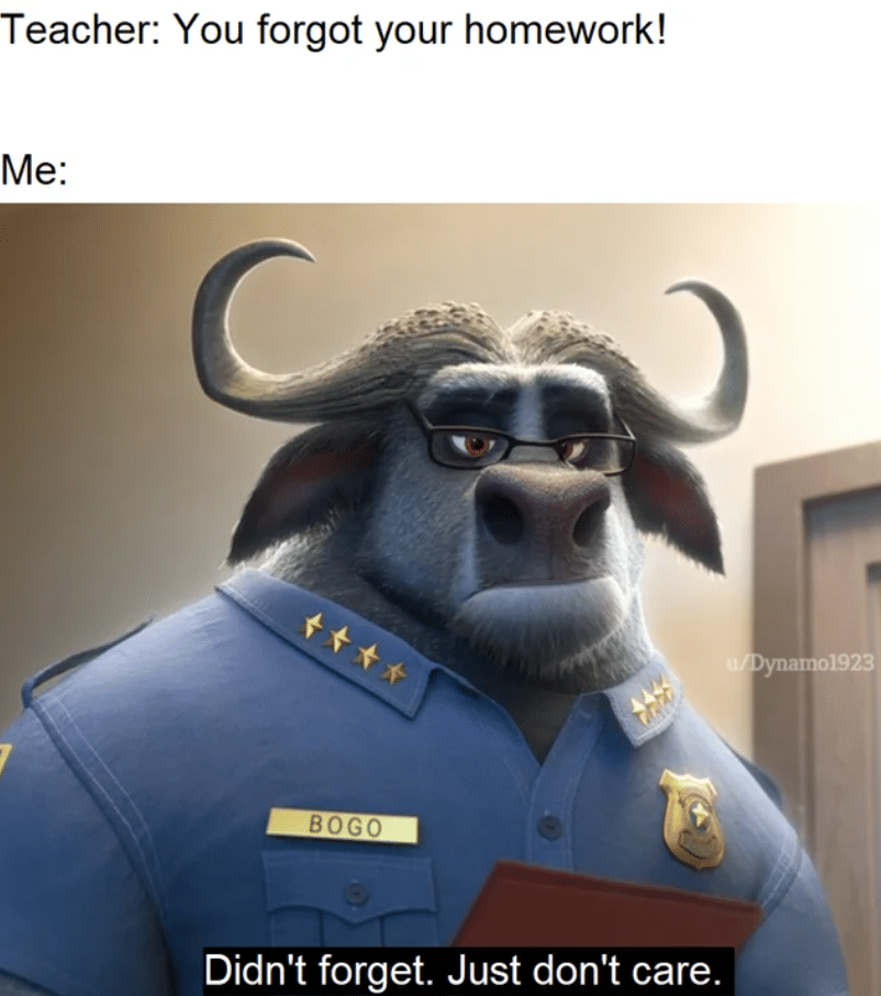 meme Zootopia tentang hal sehari-hari 