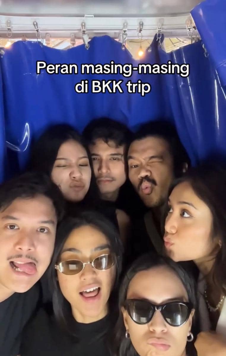 potret Baskara Mahendra liburan ke Bangkok bareng geng artisnya