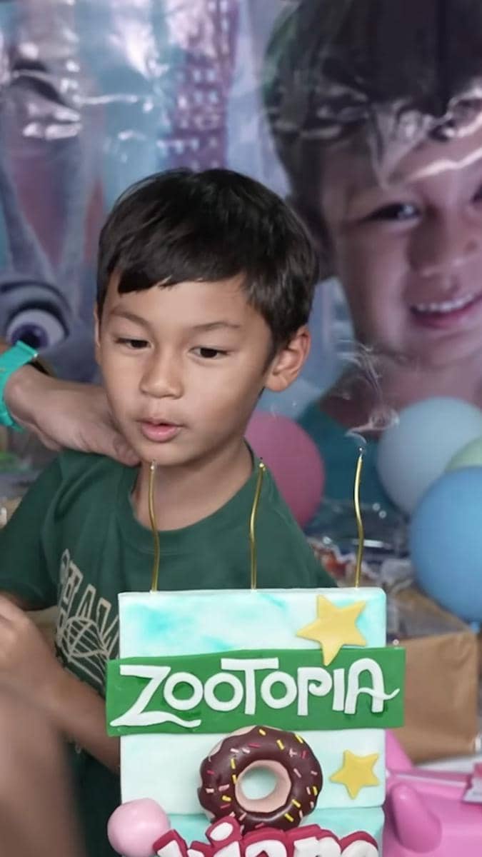 Potret Baim Wong rayakan ulang tahun Kiano di lokasi syuting