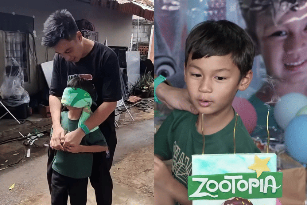 Potret Baim Wong rayakan ulang tahun Kiano di lokasi syuting