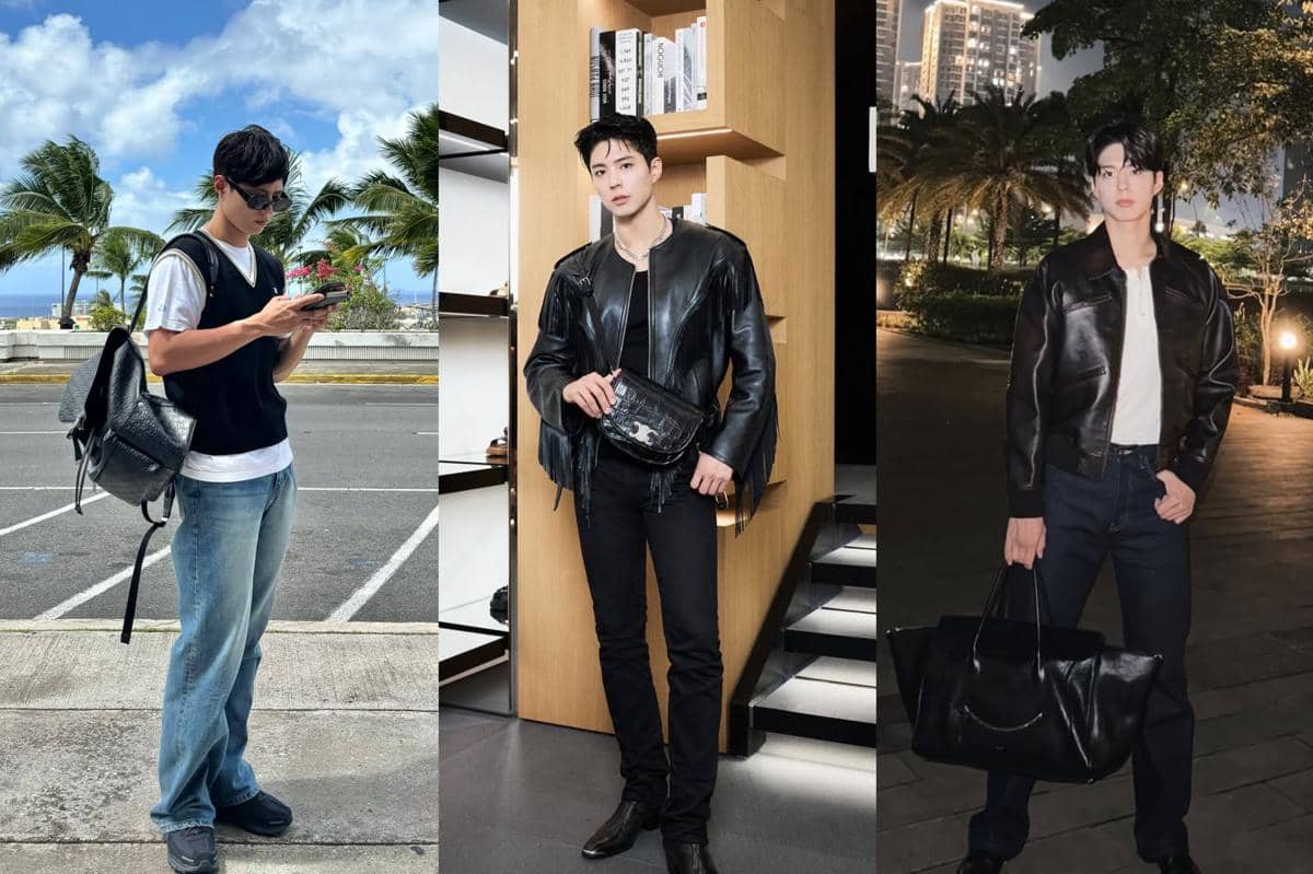 padu padan tas dengan outfit ala Park Bo Gum