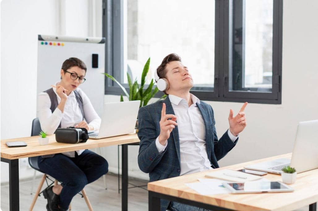 ilustrasi fokus kerja