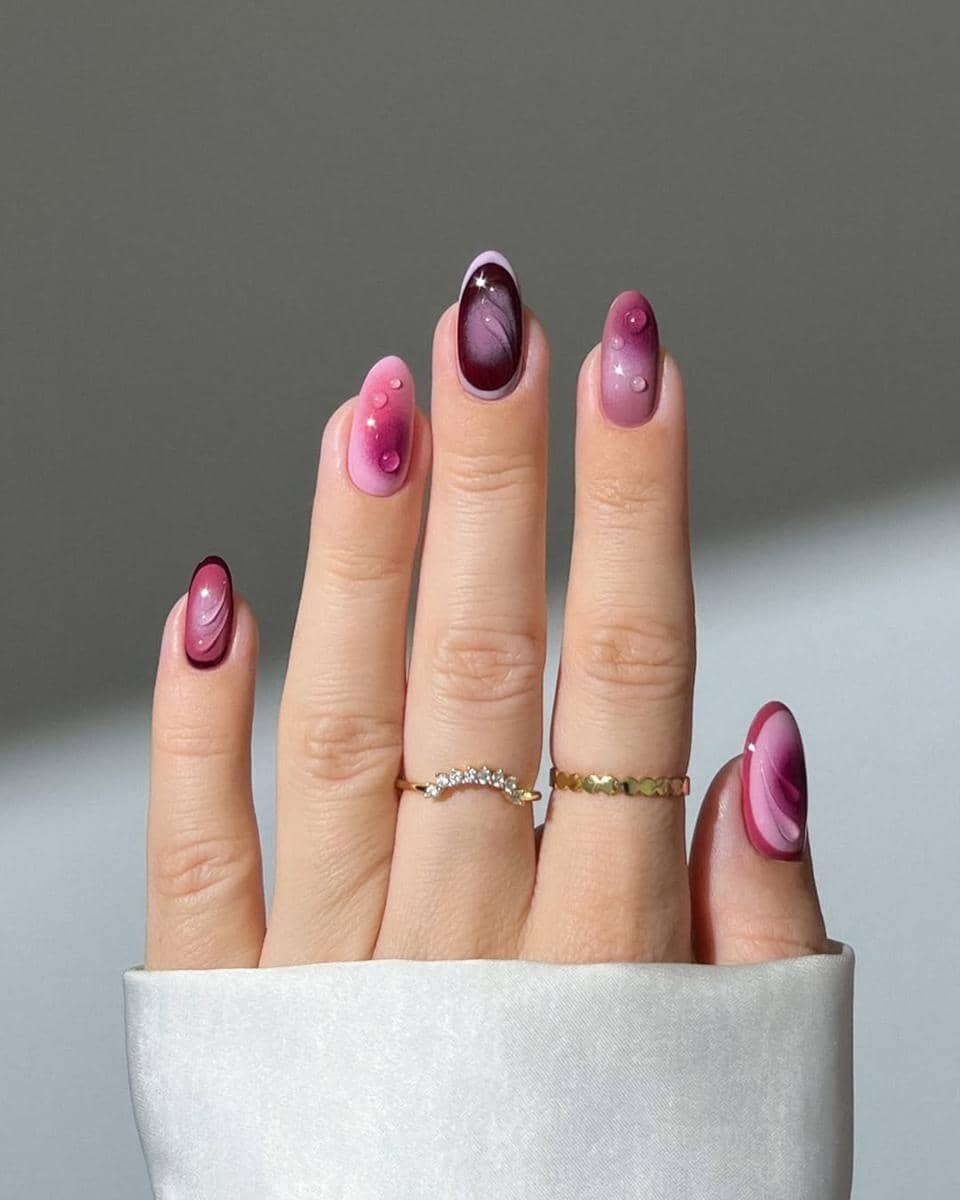 inspirasi nail art nuansa mauve 