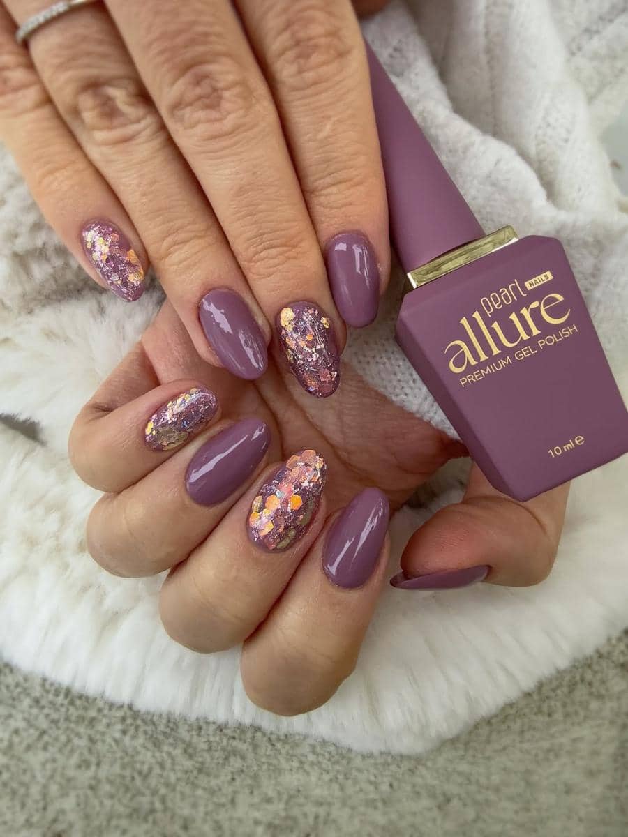 inspirasi nail art nuansa mauve 