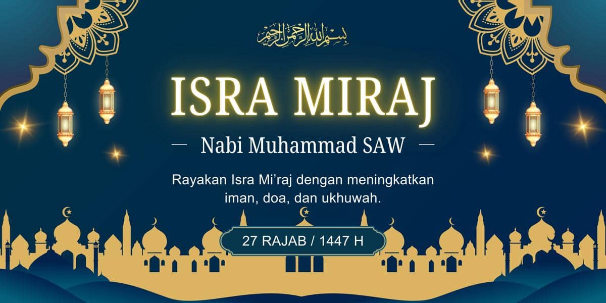 contoh spanduk Isra Mikraj 2026