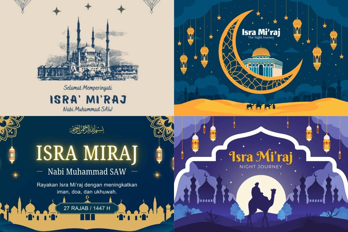 contoh spanduk Isra Mikraj 2026