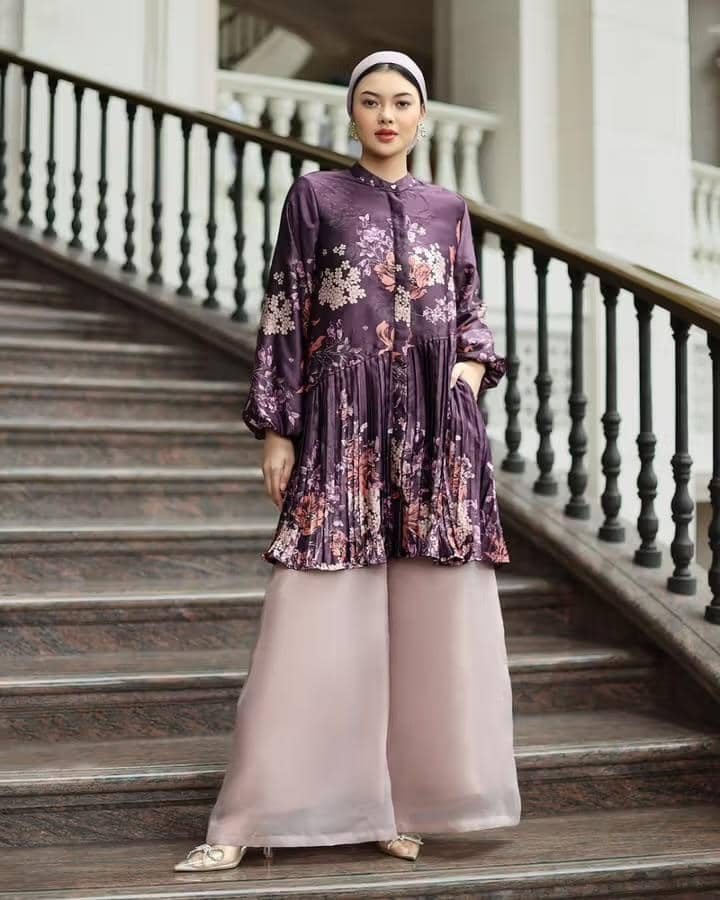 potret ide OOTD hijab pakai one set ala Marella