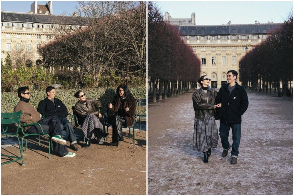 Enzy Storia jalan-jalan di Paris bersama sahabat.