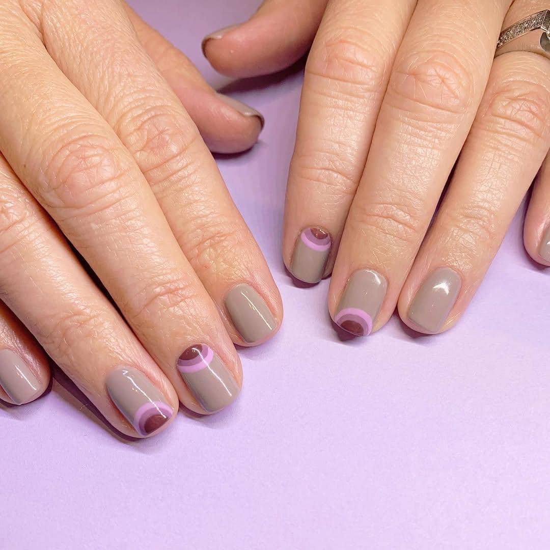 inspirasi nail art nuansa mauve 