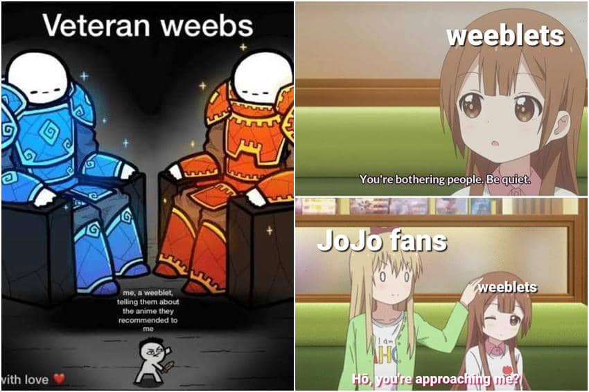 kolase meme anime tentang wibu baru