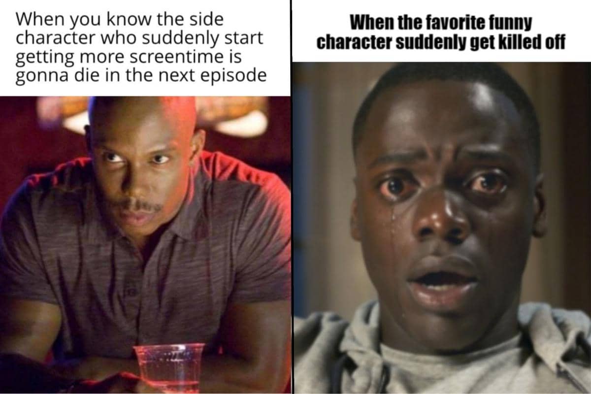 kolase meme karakter pendukung dalam film dan serial