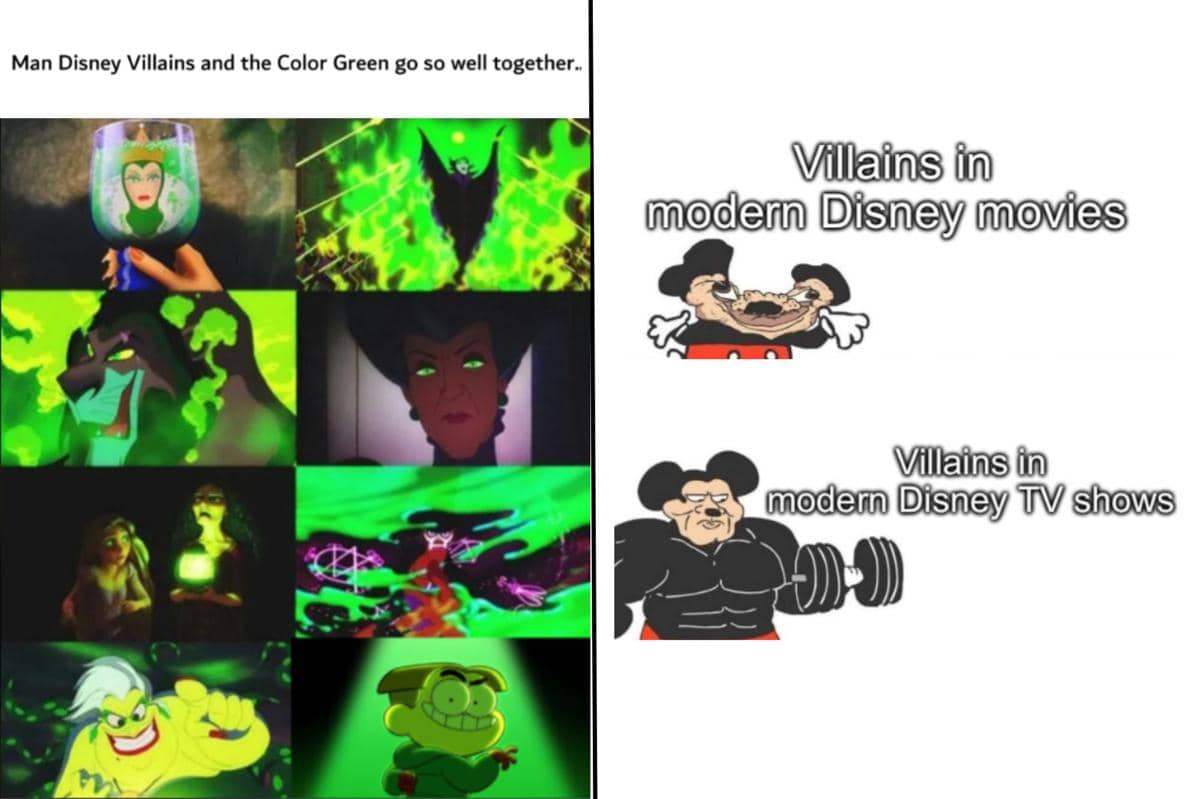 kolase meme karakter jahat Disney