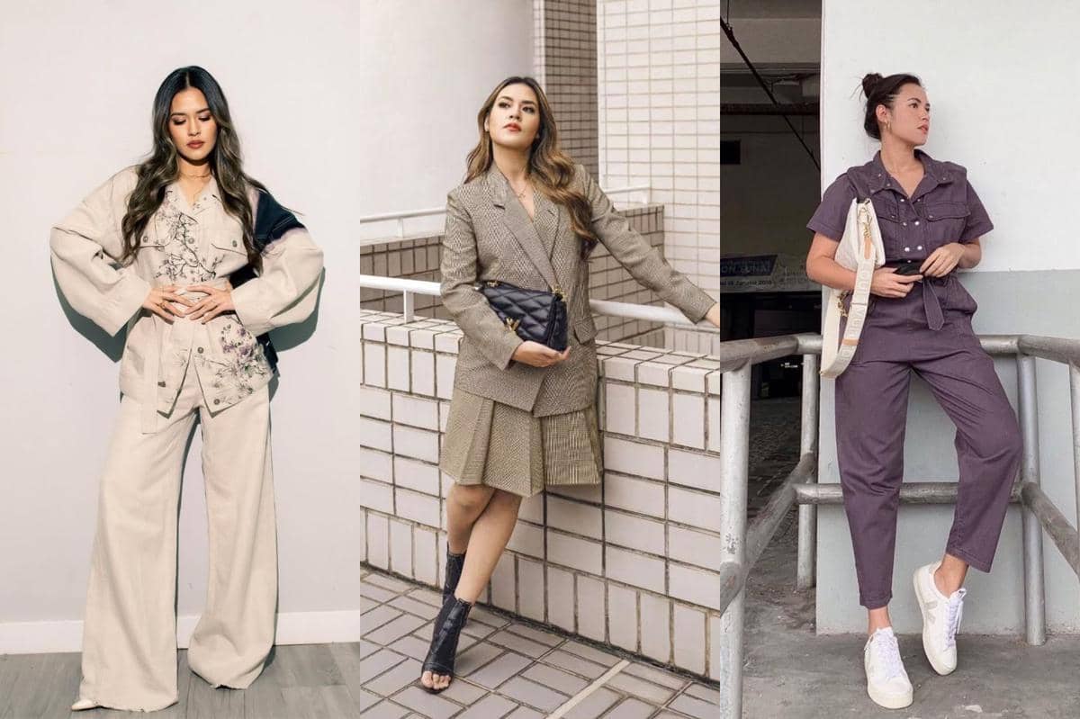 inspirasi outfit one set ala Raisa Andriana 