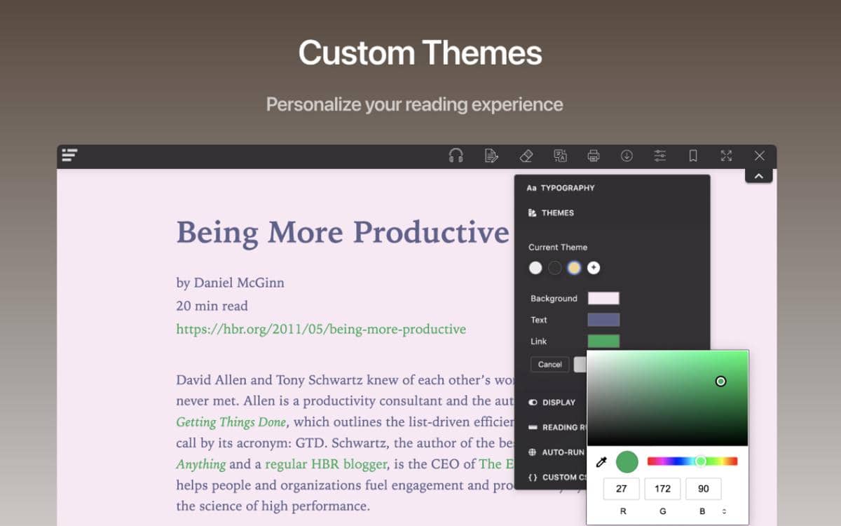 ilustrasi mode baca di Google Chrome