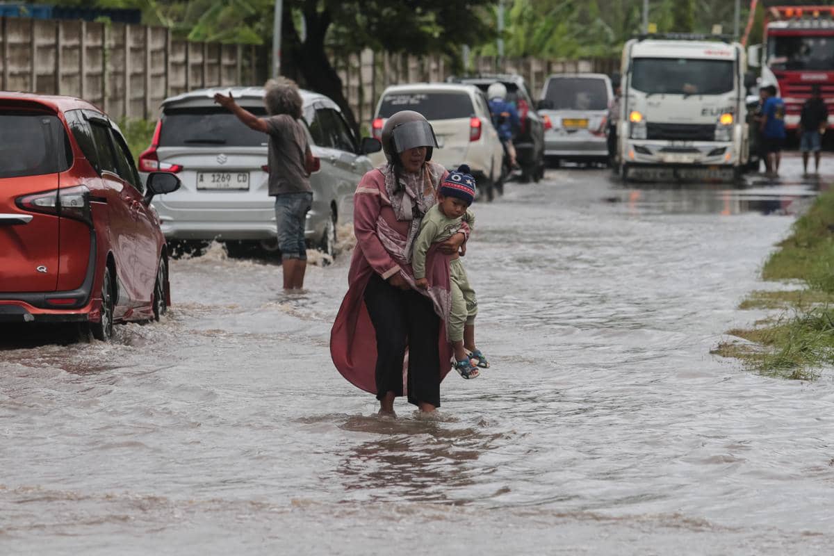 Banjir melanda wilayah Ciwandan, Cilegon pada awal Januari 2026