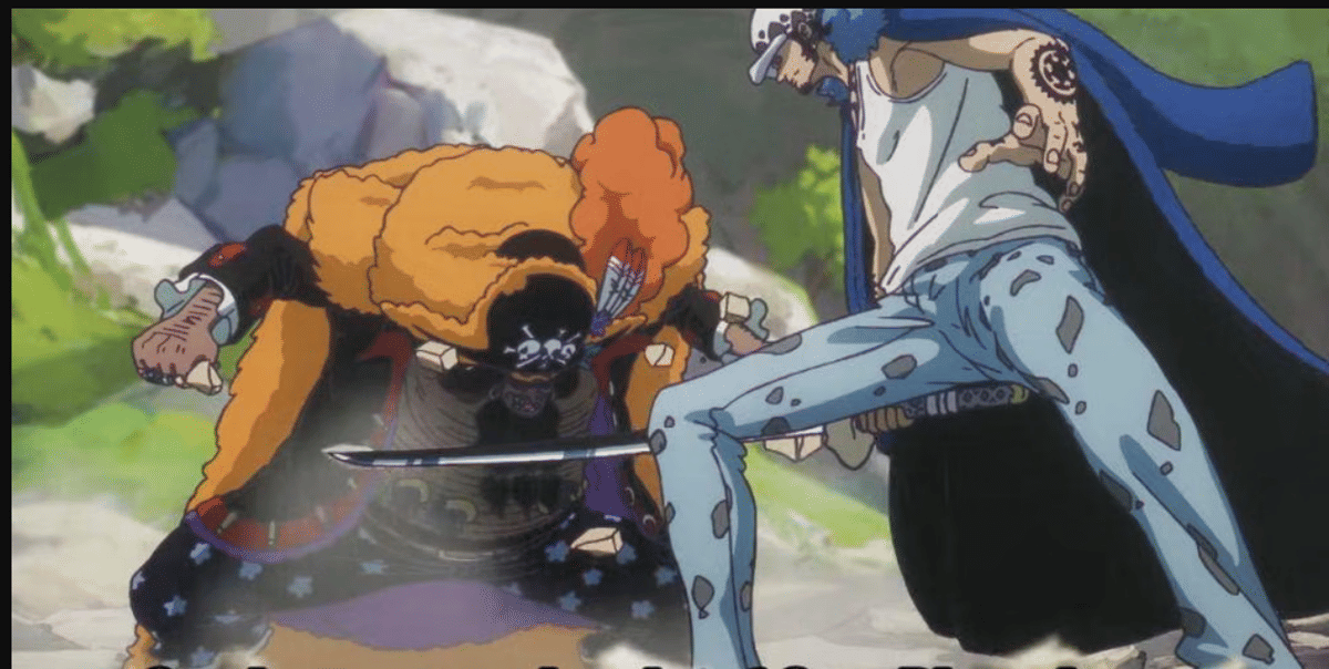 Kurohige lawan Law. (Dok. Toei Animation, Shueisha, Eiichiro Oda/One Piece) 