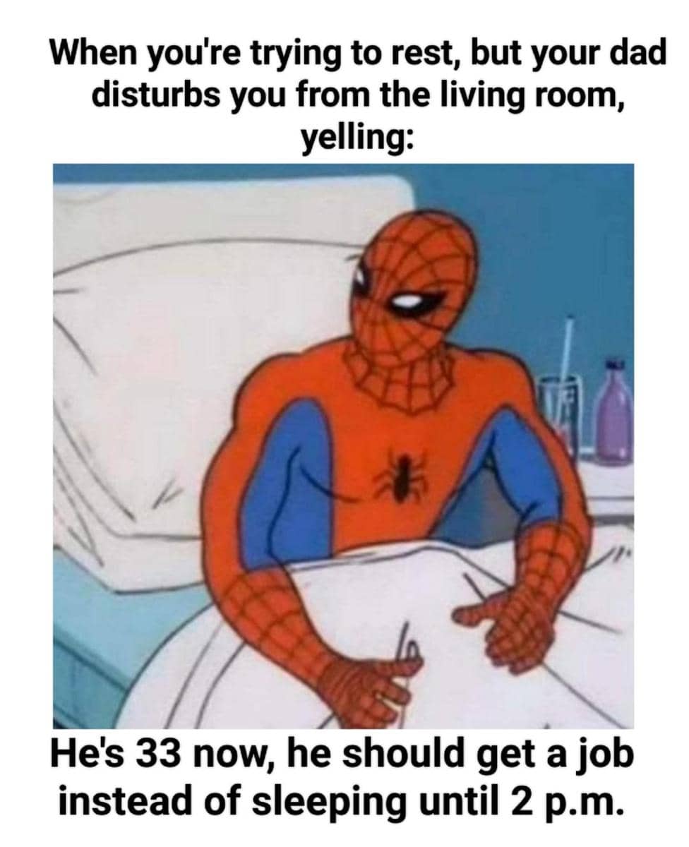 meme kartun mencoba untuk tidur