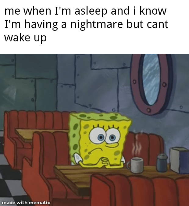 meme kartun tentang mimpi buruk