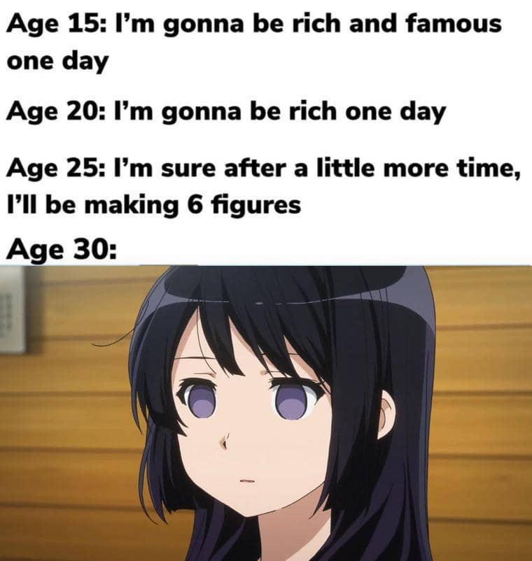 meme anime tentang kaya raya