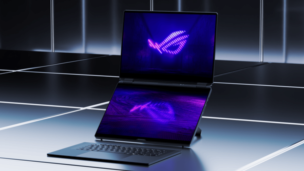 ilustrasi tampilan laptop ROG Zephyrus Duo