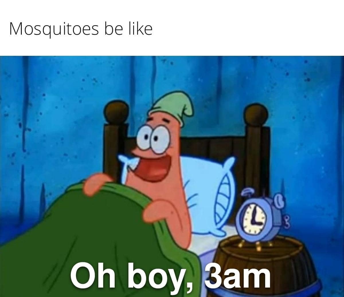 meme kartun mencoba untuk tidur