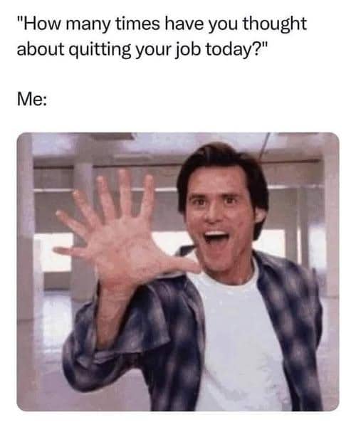 meme buru-buru resign