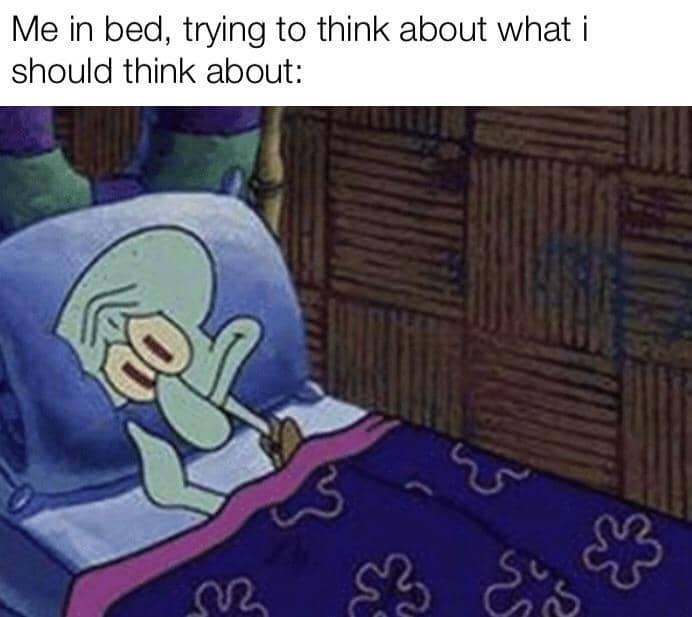 meme kartun mencoba untuk tidur