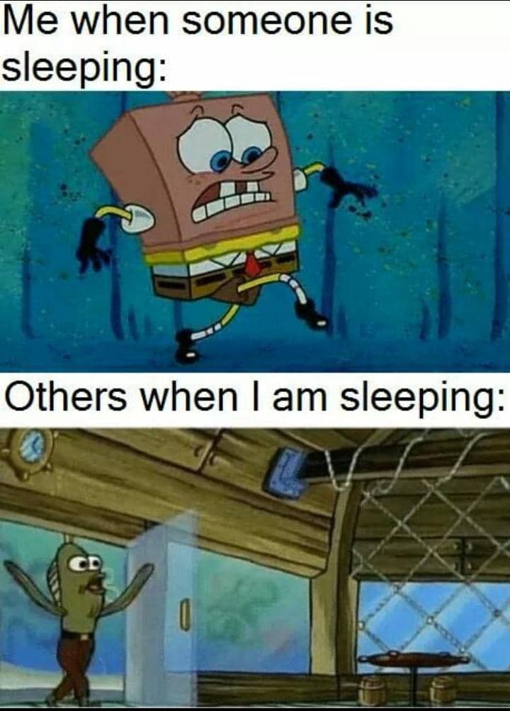 meme kartun mencoba untuk tidur