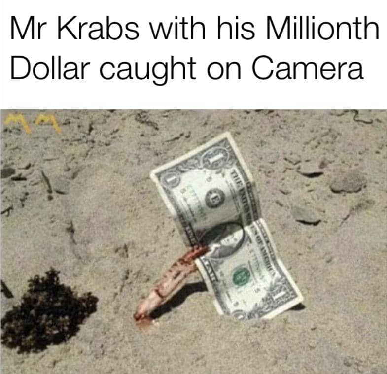 meme SpongeBob tentang kaya raya