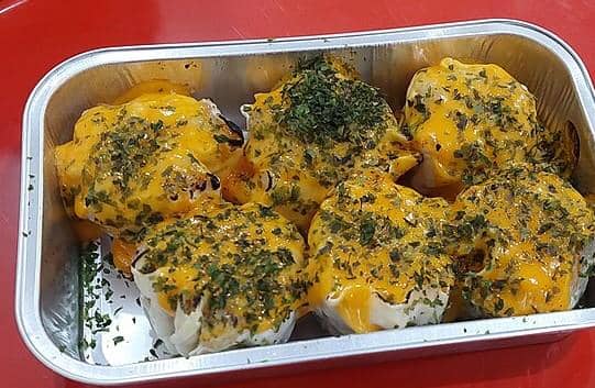 ilustrasi dimsum mentai