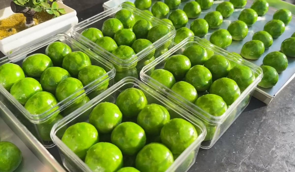 ilustrasi kue nastar pandan isi selai nanas