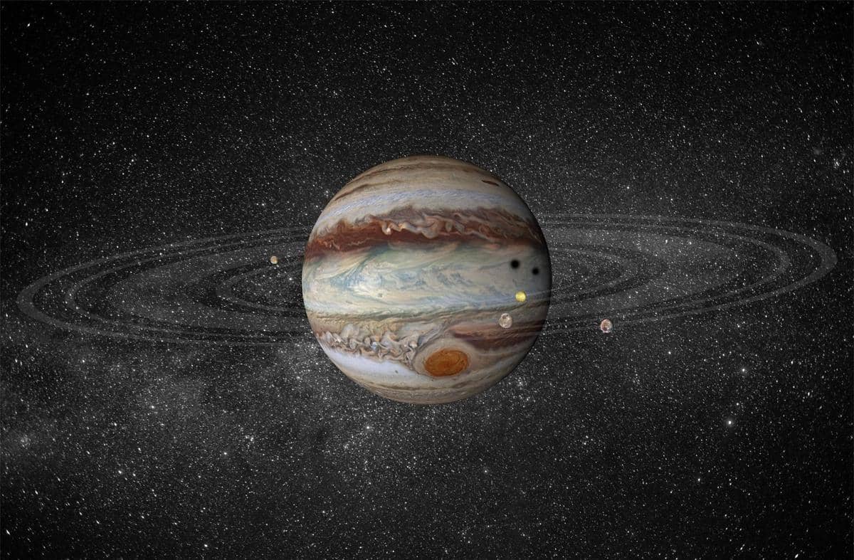 Planet Jupiter di luar angkasa.