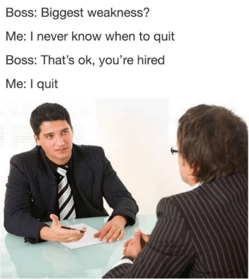 meme buru-buru resign