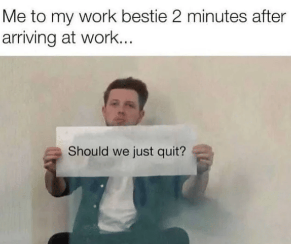 meme buru-buru resign