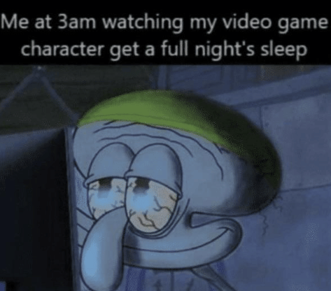 meme gamer saat malam