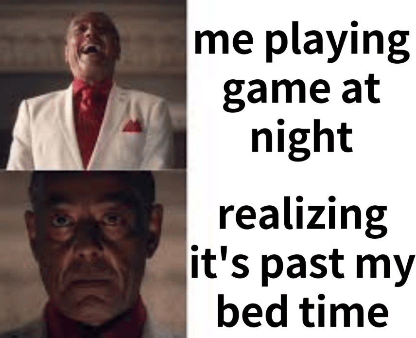 meme gamer saat malam