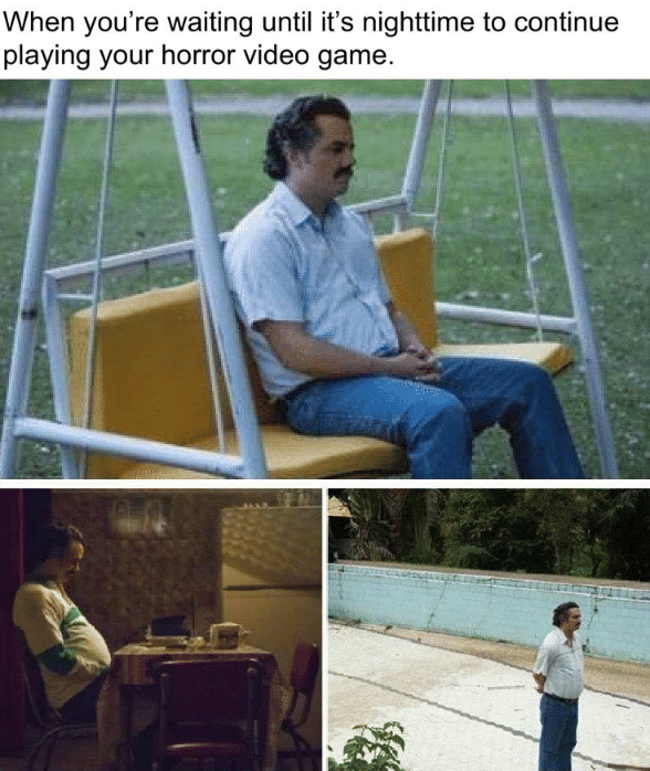 meme gamer saat malam