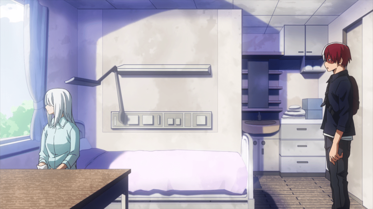 Shoto mengunjungi ibunya.