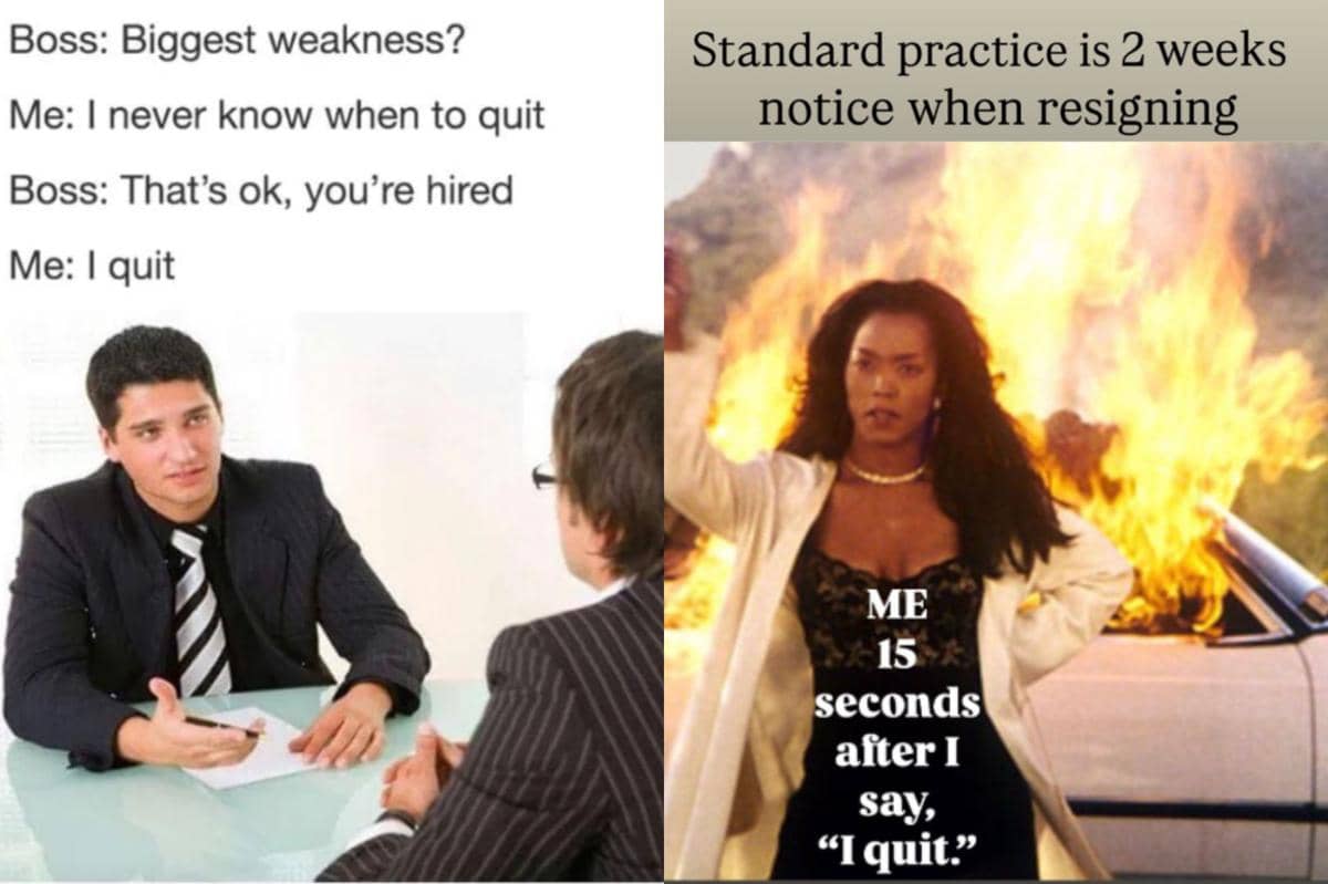 kolase meme buru-buru resign