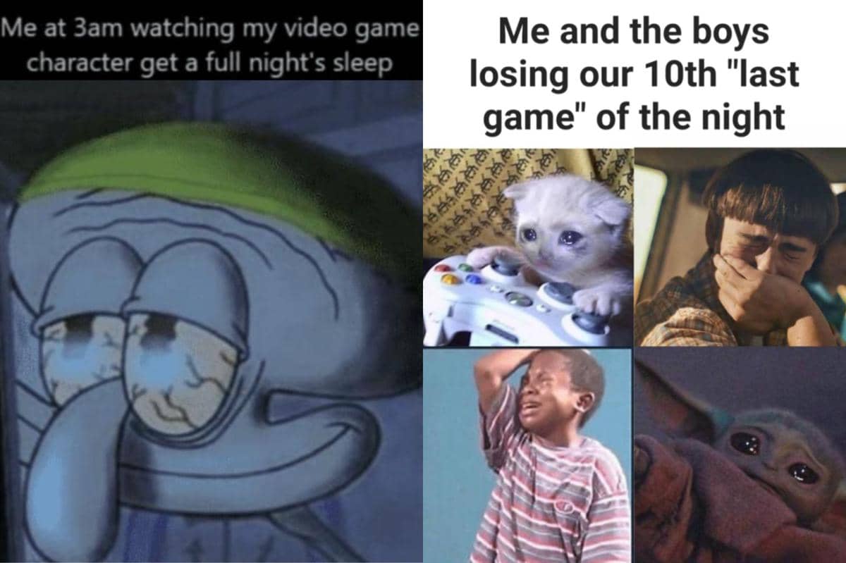 kolase meme gamer saat malam