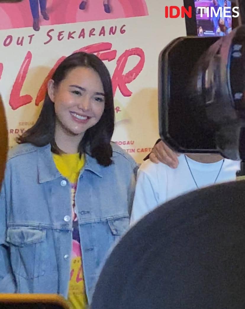 potret Amanda Manopo di presscon film Caper