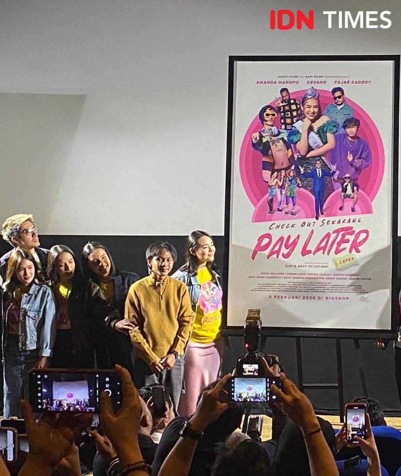 potret Amanda Manopo di presscon film Caper