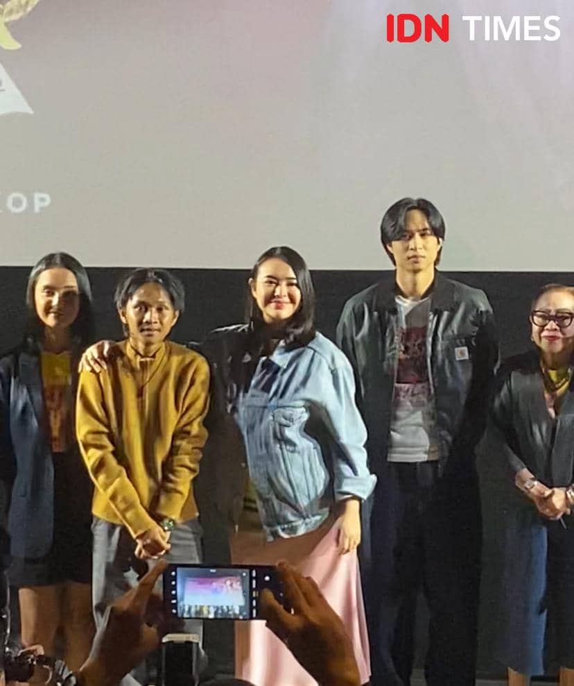 potret Amanda Manopo di presscon film Caper