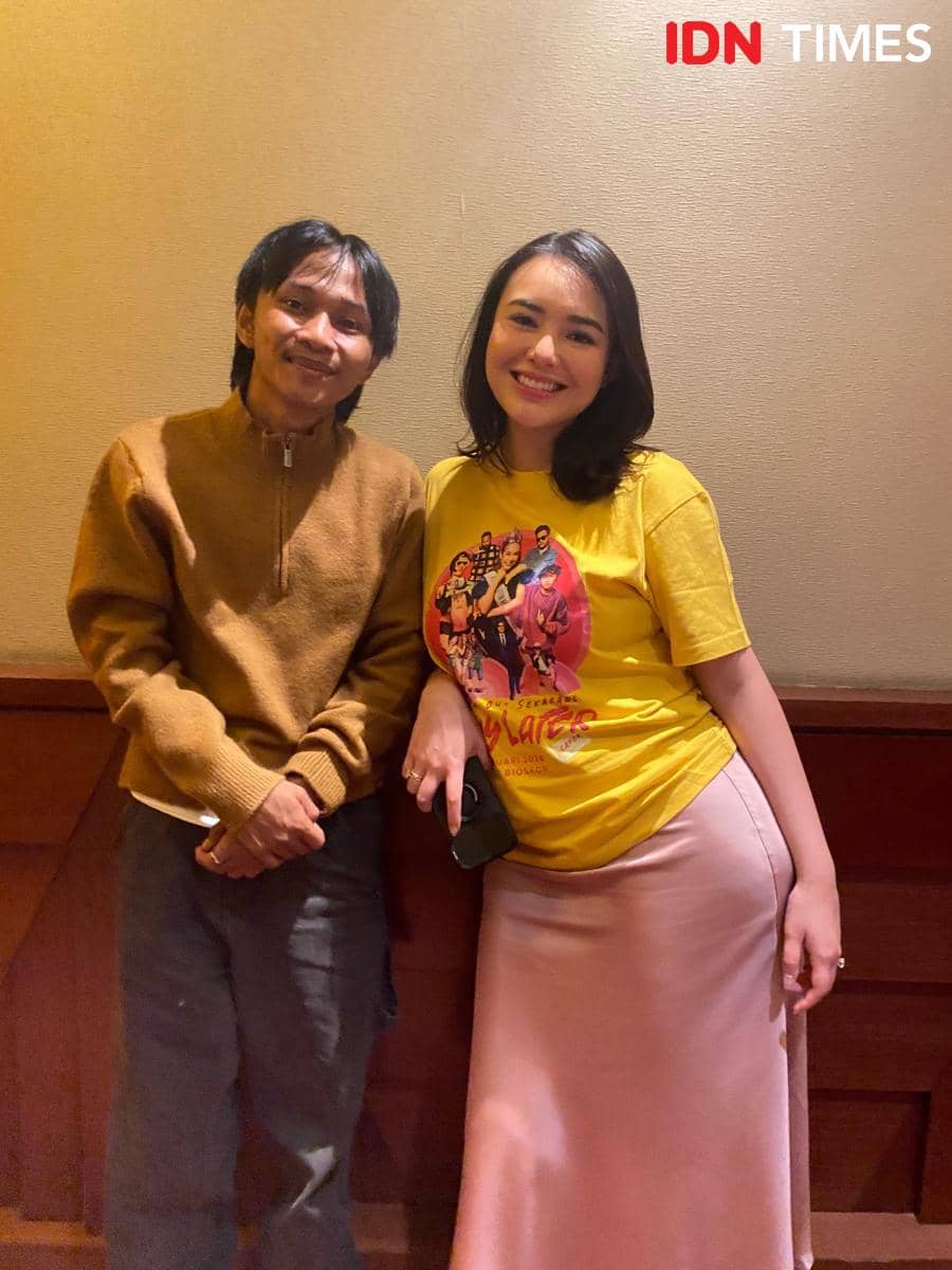 potret Amanda Manopo di presscon film Caper