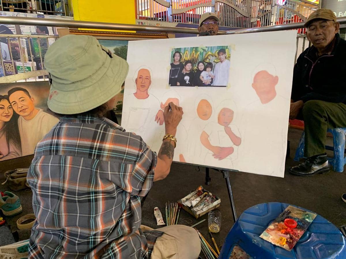 Atno Setiwan, Pelukis Jalanan di Sekitar Blok M Square (Dok. pribadi)
