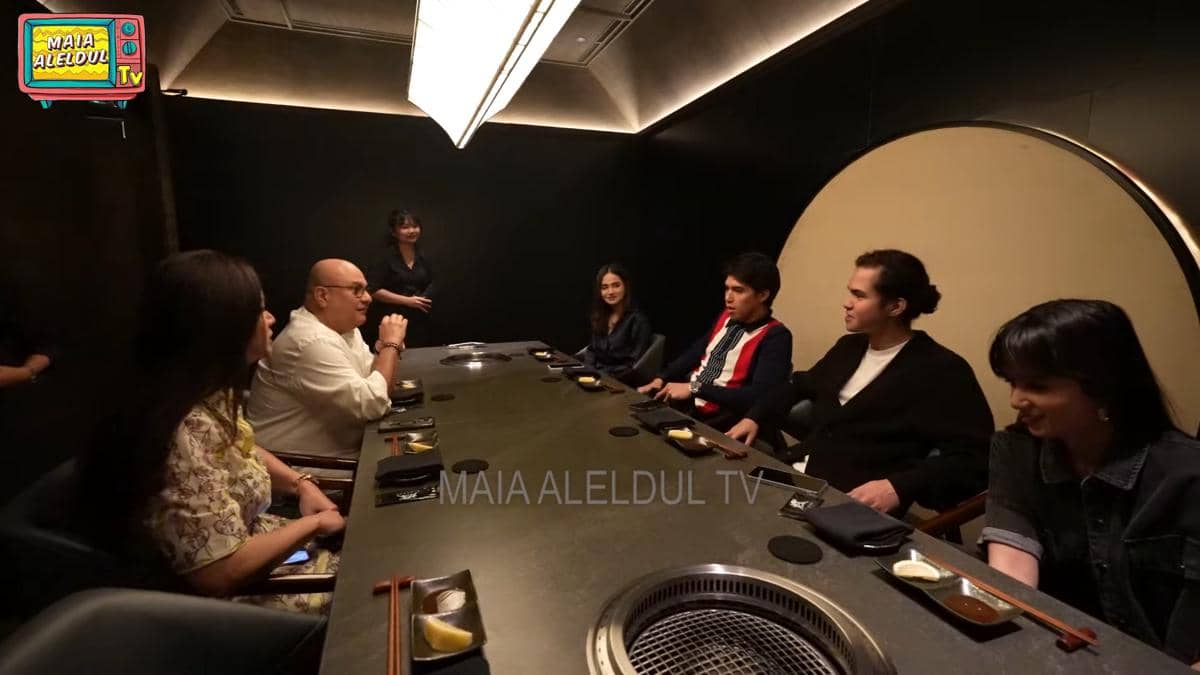 Potret family dinner Maia Estianty