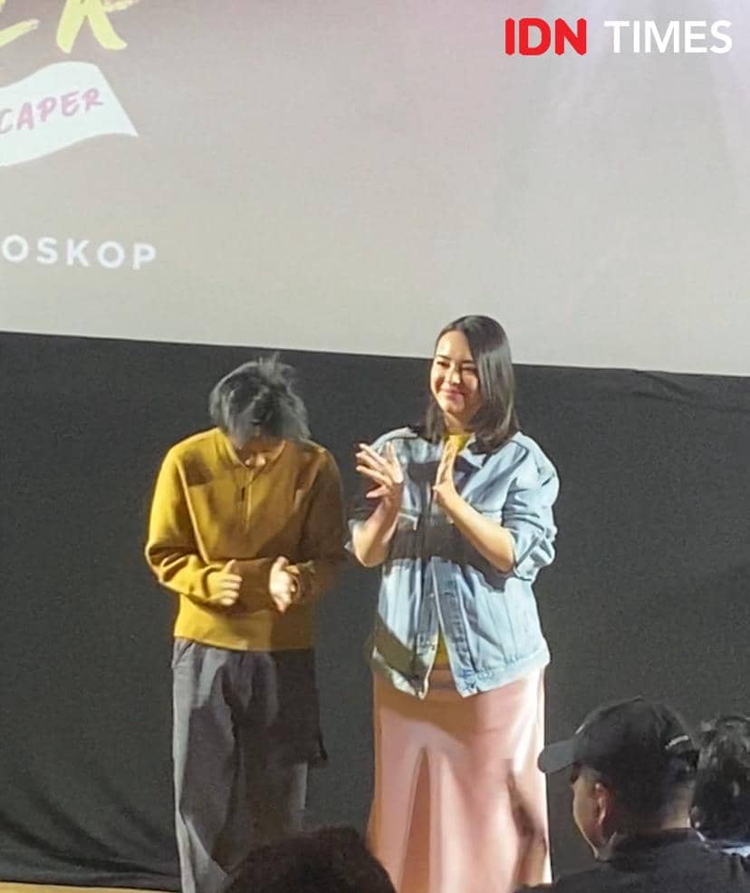 potret Amanda Manopo di presscon film Caper